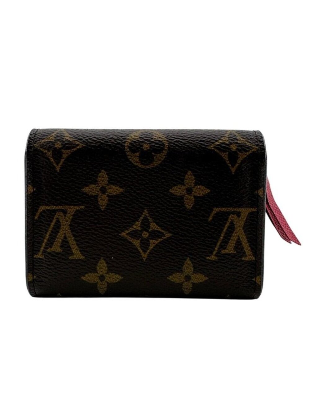 Louis Vuitton Porte Monnaie Rosalie Monogram Compact Wallet Leather Brown